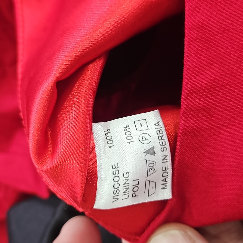 Raspberry Plum red one piece zip up back 3/4 #c21 - Picture 4 of 6